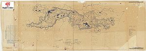 Contour map for Otty Lake, Ontario