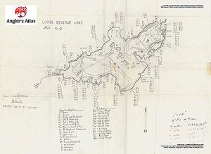 Contour map for Upper Beverley Lake, Ontario