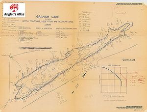 Contour map for Graham Lake, Ontario