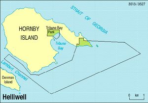 Provincial Park map for Georgia Strait, British Columbia