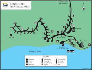 Provincial Park map for CONKLE LAKE, British Columbia