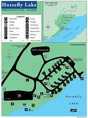 Provincial Park map for HORSEFLY LAKE, British Columbia