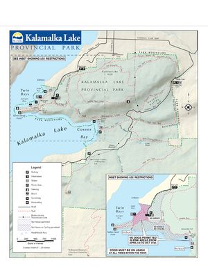 Provincial Park map for KALAMALKA LAKE, British Columbia
