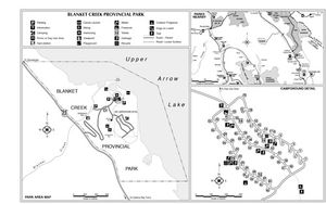 Provincial Park map for UPPER ARROW LAKE, British Columbia