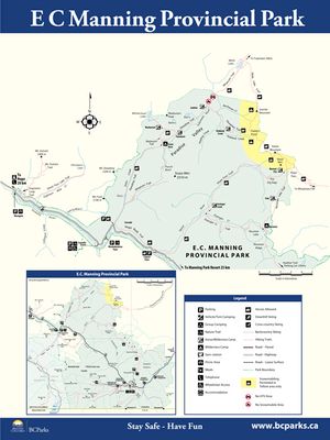 Provincial Park map for Skagit River, British Columbia