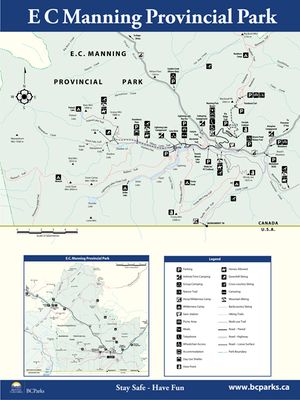 Provincial Park map for Skagit River, British Columbia