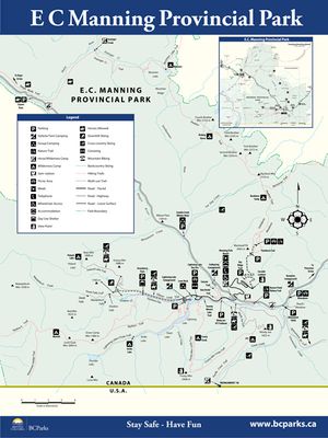 Provincial Park map for Skagit River, British Columbia