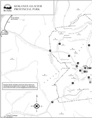 Provincial Park map for Kaslo Lake, British Columbia