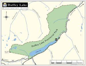 Provincial Park map for DUFFEY LAKE, British Columbia