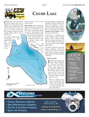 Shaded Contour map for CHUBB LAKE, British Columbia