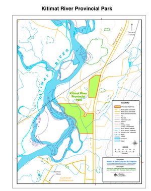 Provincial Park map for Kitimat River, British Columbia