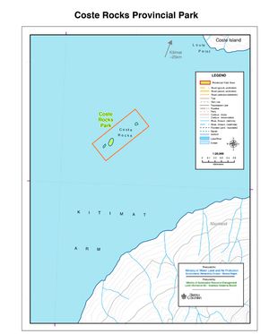 Provincial Park map for Douglas Channel, British Columbia