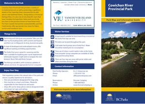 Provincial Park map for Cowichan River, British Columbia
