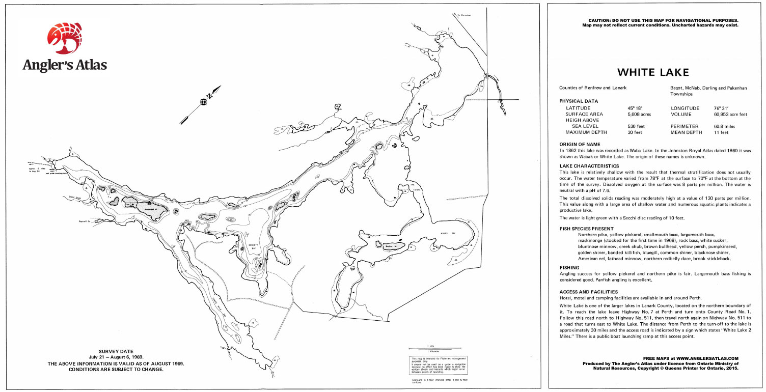 White Lake Ontario Depth Chart