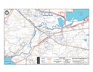 River map for FRASER LAKE, British Columbia