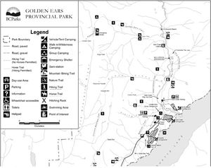Provincial Park map for STAVE LAKE, British Columbia