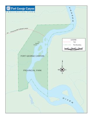 Provincial Park map for Fraser River, British Columbia