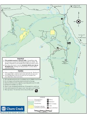 Provincial Park map for Fraser River, British Columbia