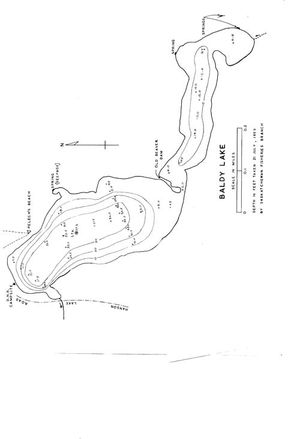 Contour map for Baldy Lake, Saskatchewan