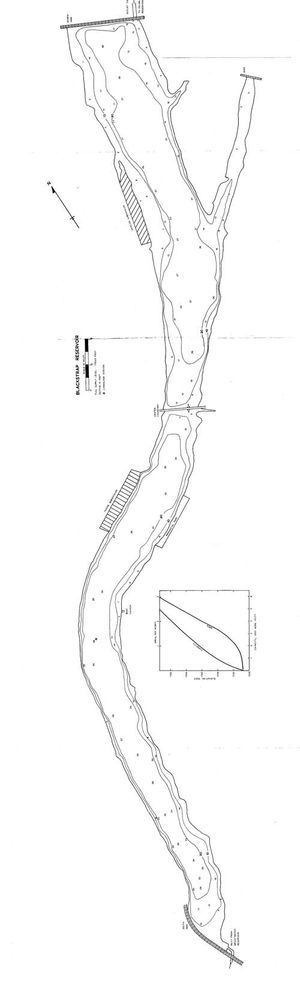 Contour map for Blackstrap Reservoir, Saskatchewan