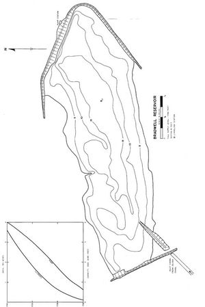 Contour map for Bradwell Reservoir, Saskatchewan