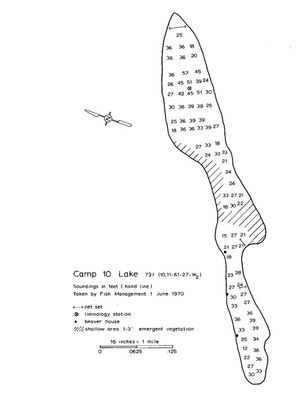 Contour map for Camp 10 Lake, Saskatchewan