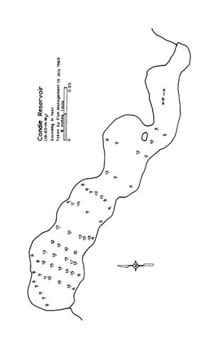 Contour map for Condie Reservoir, Saskatchewan