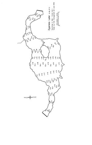 Contour map for Cypress Lake, Saskatchewan