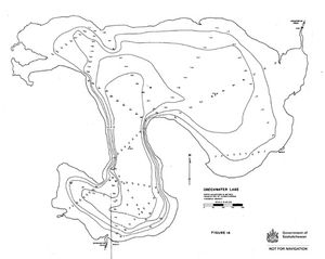 Contour map for Greenwater Lake, Saskatchewan