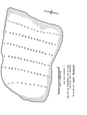 Contour map for Jumping Lake, Saskatchewan