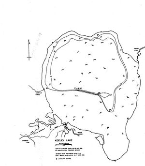 Contour map for Keeley Lake, Saskatchewan