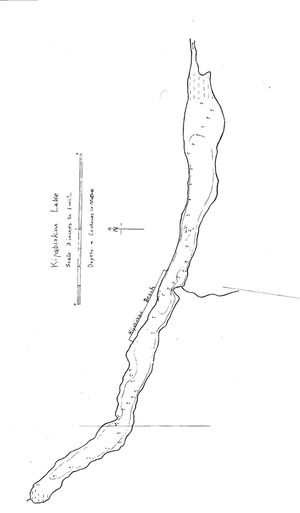 Contour map for Kipabiskau Lake, Saskatchewan