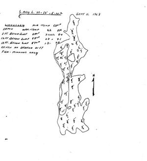 Contour map for Lady Lake, Saskatchewan