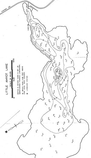 Contour map for Little Amyot Lake, Saskatchewan