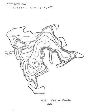 Contour map for Nesset Lake, Saskatchewan