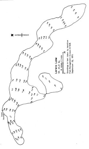 Contour map for Lorenz Lake, Saskatchewan
