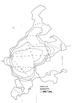 Contour map for Marean Lake, Saskatchewan
