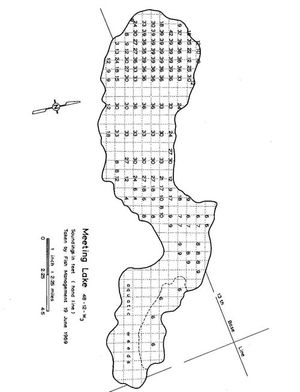 Contour map for Meeting Lake, Saskatchewan