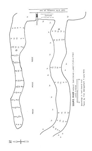 Contour map for McDonald Lake, Saskatchewan