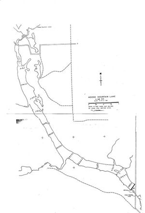 Contour map for Moose Mountain Lake, Saskatchewan