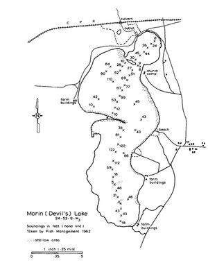 Contour map for Morin Lake, Saskatchewan