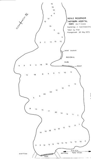 Contour map for Souris River, Saskatchewan