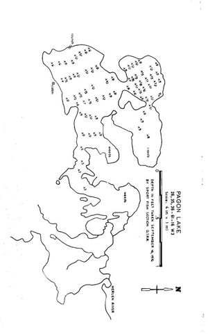 Contour map for Pagan Lake, Saskatchewan