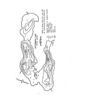 Contour map for Patterson Lake, Saskatchewan