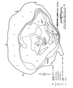 Contour map for Preston Lake, Saskatchewan