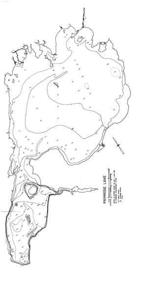 Contour map for Primrose Lake, Alberta