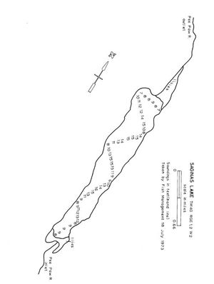 Contour map for Pepaw River, Saskatchewan