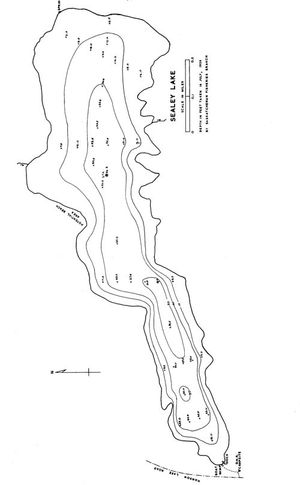 Contour map for Sealey Lake, Saskatchewan