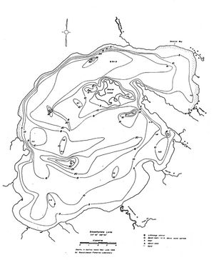 Contour map for Smoothstone Lake, Saskatchewan