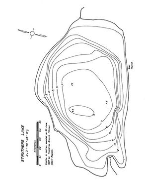 Contour map for Struthers Lake, Saskatchewan